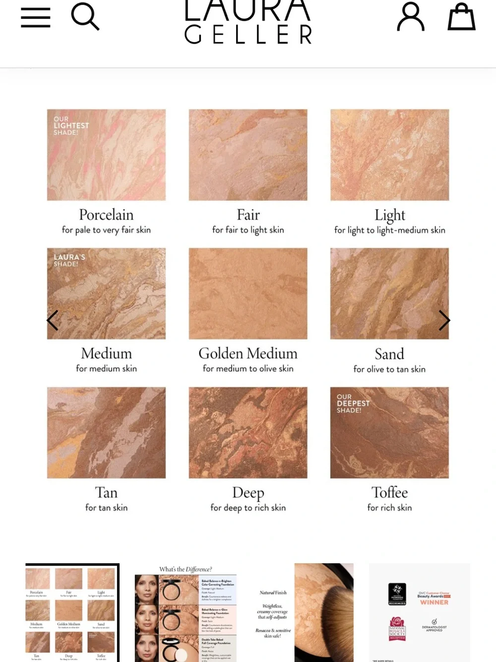 NEW Laura Geller Baked Balance-N-Brighten Color Correcting Foundation